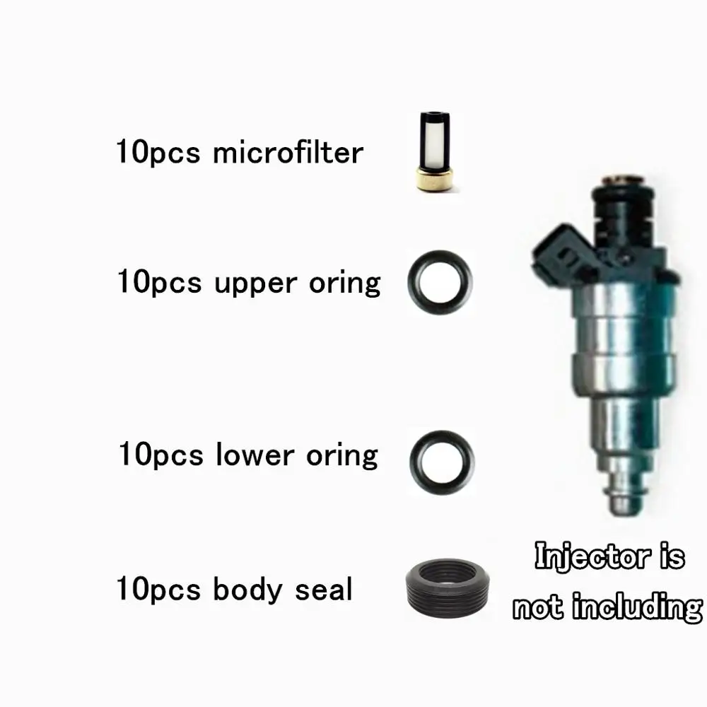 wholesale 10set Fuel Injector Repair Kit For Part 037906031AL for VW Beetle Golf MK4 BORA Jetta Audi A3 1.6