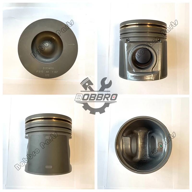 

3054C 3054C-DIT Piston 225-5437 With Pin Clips For Perkins Engine Fit Caterpillar 416E Backhoe Loader