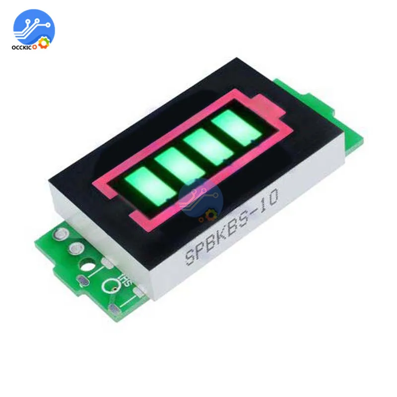 BMS 1S 2S 3S 4S 6S 7S 18650 Lithium Battery Capacity Indicator Green Backlight LED Display Power Bank Charge Accessory