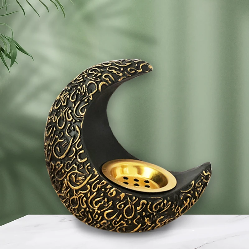 1Pc Household Censer Crescent Incense Burner Decorative Censer Aroma Stove for Home Tabletop Decor Showcase Incense Cones Holder