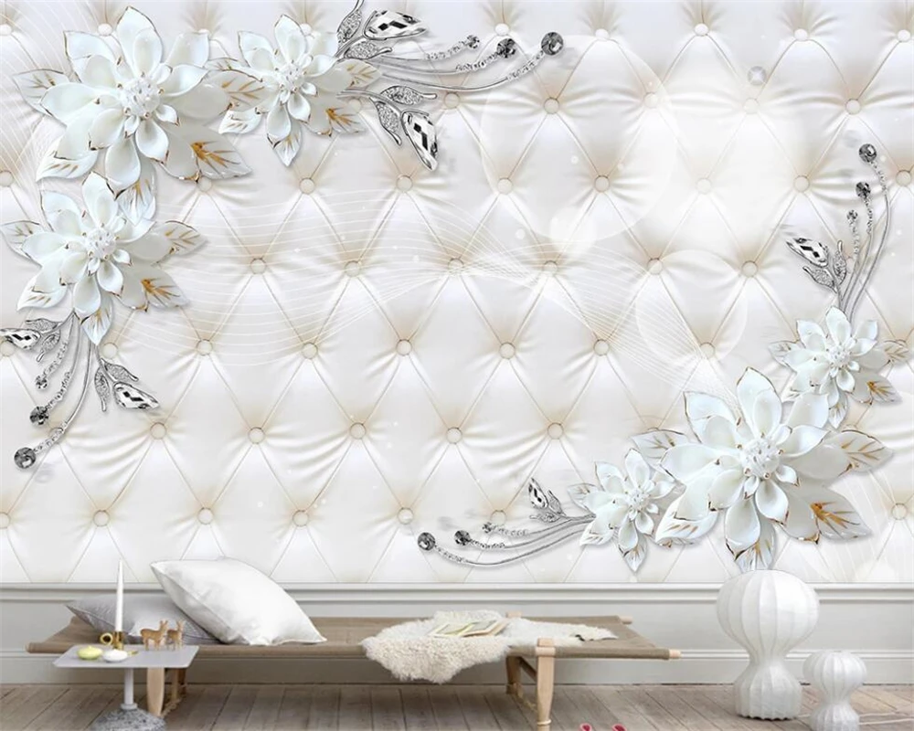 Custom 3d Wallpaper Photo mural 3D Soft bag flower jewelry Living Room Bedroom TV Background Wall wall papers home decor