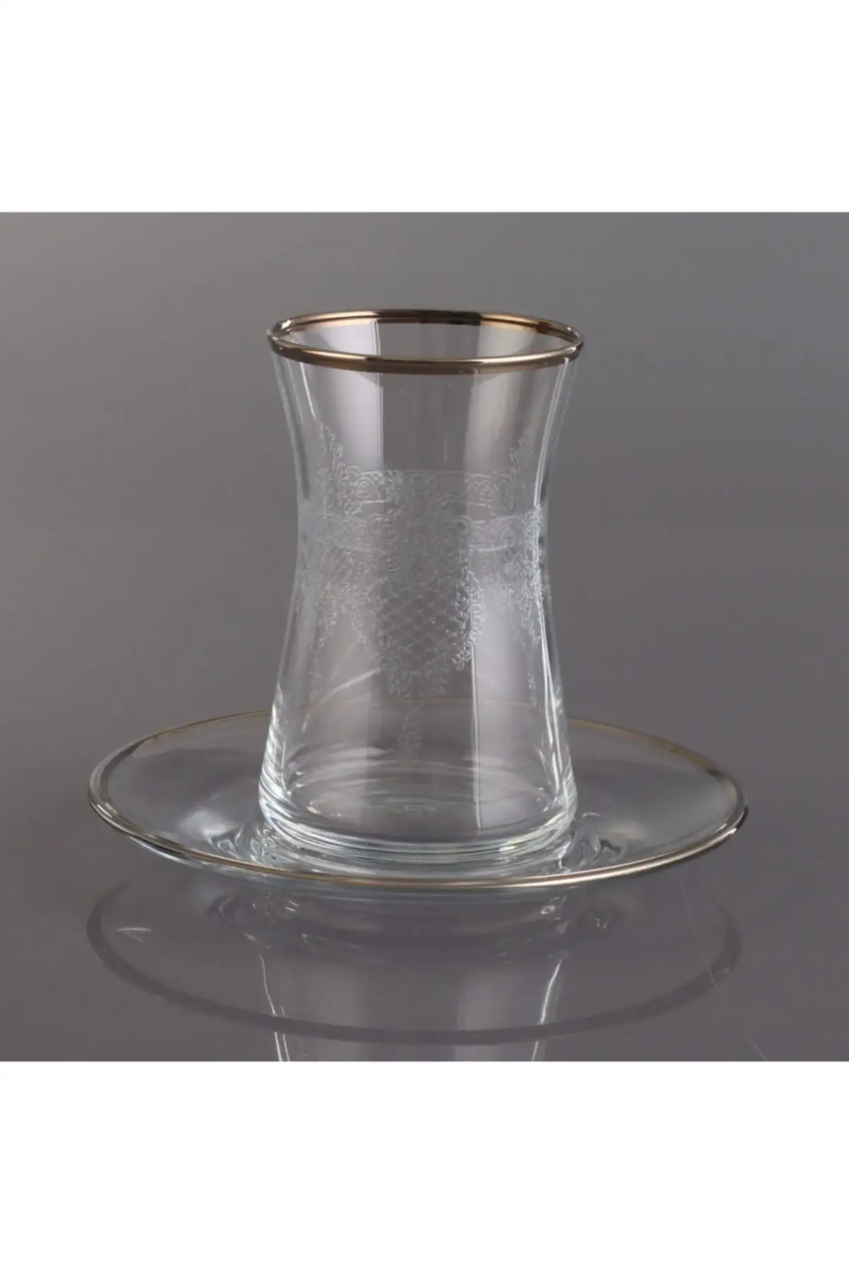 Selin 3mm platinum tape 6 person Tea set Turkish Tea Cup Glass Cup Glass Cup Glass Cup