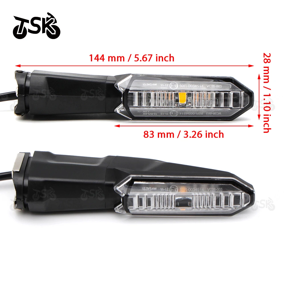 For Kawasaki Z900 Z1000 Z800 Z750 Z650 Z300 Z400 Z125 Motorcycle LED Turn Signal Indicator Lights Blinkers view 6