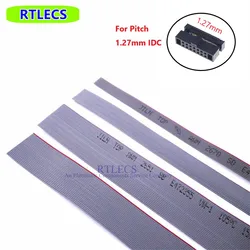 1 m 0.635 mm Pitch 10 Pin 12 14 16 20 26 30 34 40 60 68 80 Cores Ribbon Flat Cable UL2678 AWG 30 For 1.27 mm IDC type Connector