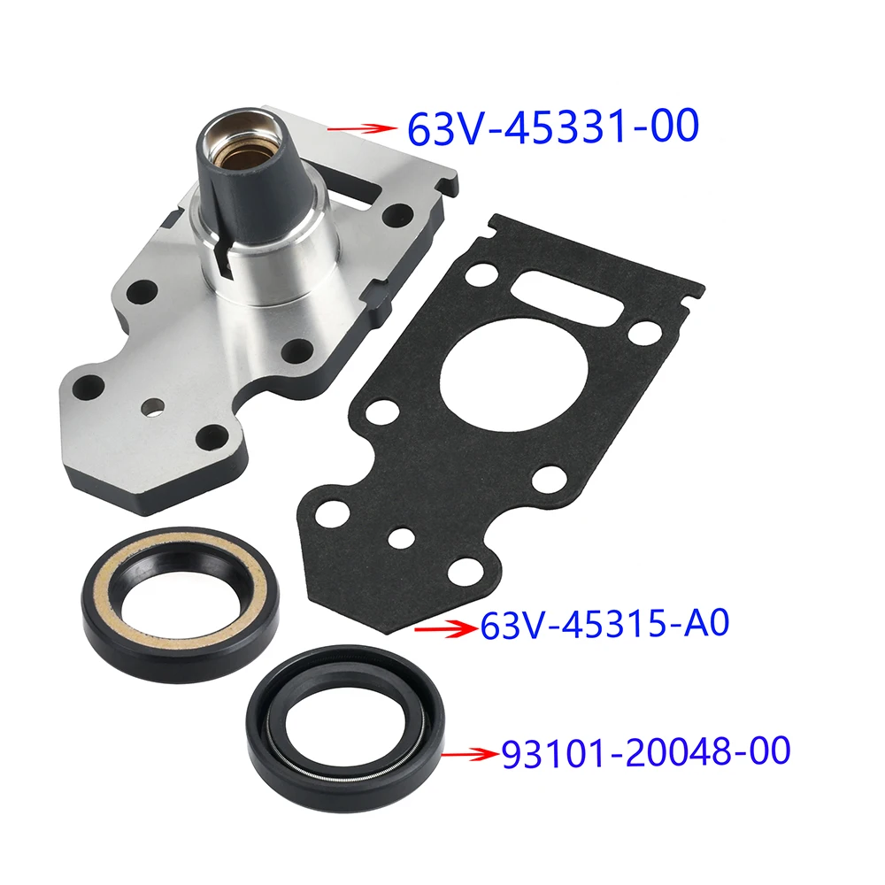 63V-45331-00-5B Gehäuselager für Yamaha 9.9HP 15HP 63V-45331 mit Buchse 90381-14020 Öldichtung 93101-20048 Dichtung 63v-45315-a0 – Detail 4