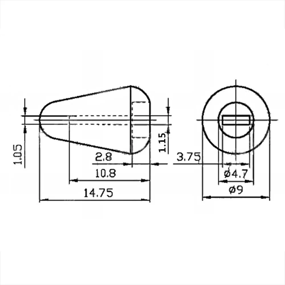 Botones de tapa de perilla de punta de interruptor de palanca de 2 piezas de 3/5 vías para Guitarra eléctrica SQ ST, accesorios de piezas de