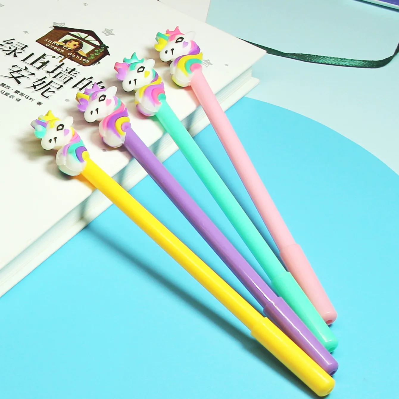 50pcs cartoon doughnut modeling gel pen Keai multi style soft plastic modeling head gel pen manufacturer wholesale