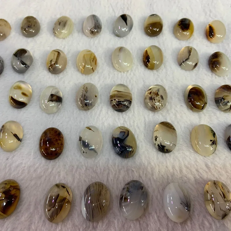 5PCS/lot 100% Natural ocean agate 12*16/13*18mm beads Aquatic plant agate For ring setting Jewelry making