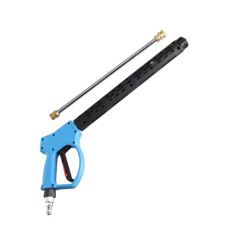 Rondella ad alta pressione pistola ad acqua pistola ad acqua cilindrica a forma di ventaglio pistola a spruzzo a barilotto con prolunga anti-avvolgimento