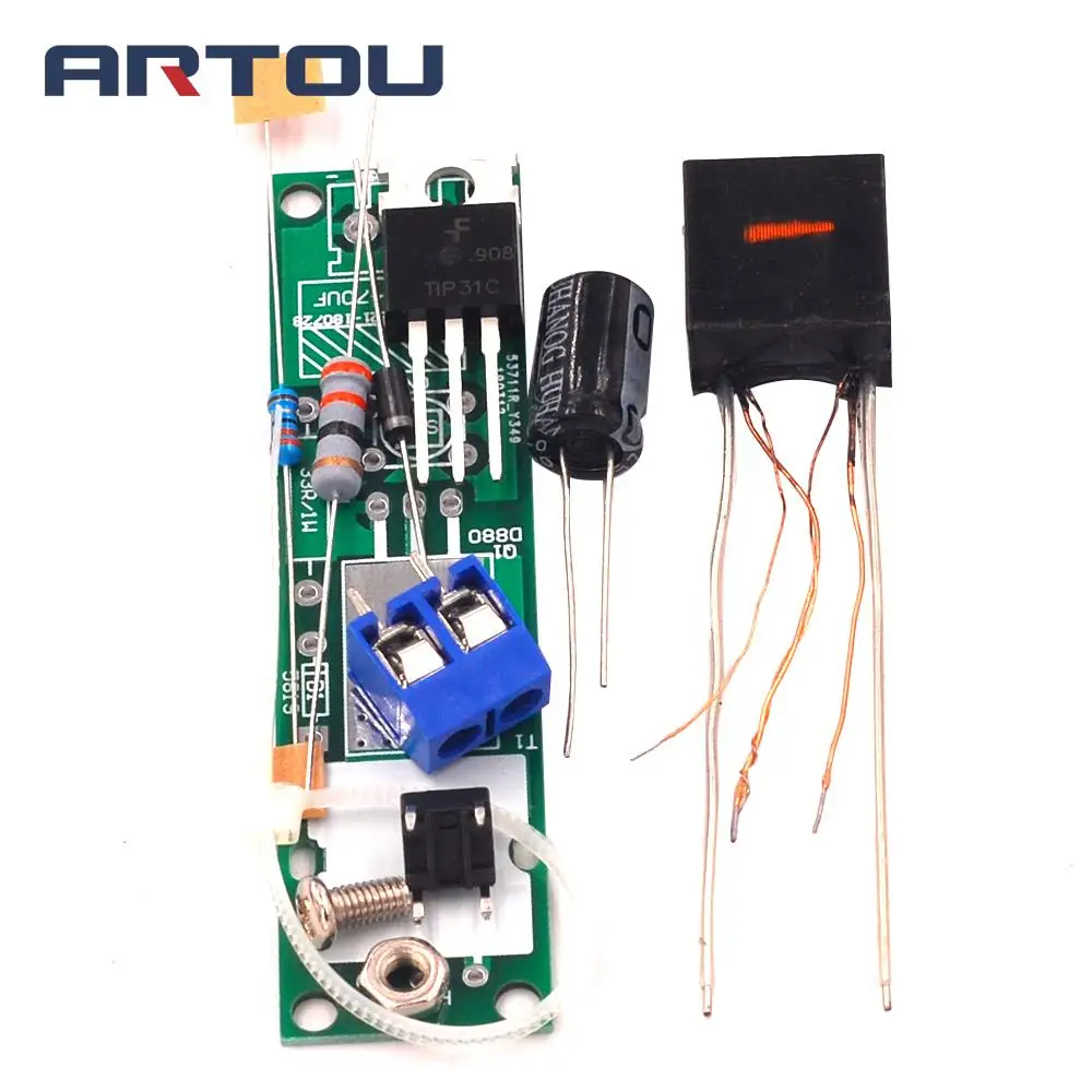 HV-1 High Voltage Igniter DIY Kit Arc Ignition Parts DIY Kit Arc Generator Arc Cigarette Igniter Module PCB Board DC 3-5V