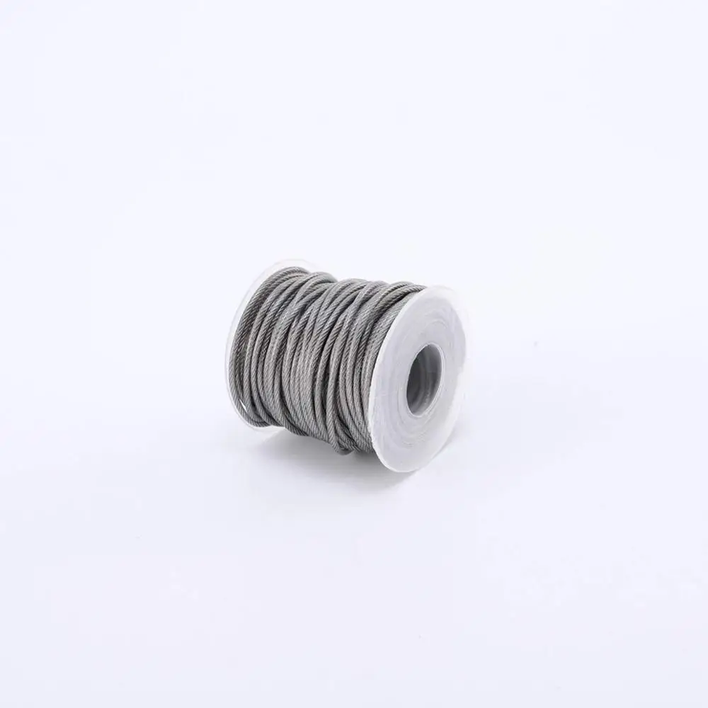 15M 2mm Garden Wire Rope Fence Roll Kit PVC Coated Heavy Duty 304 Stainless Steel Cable Rope