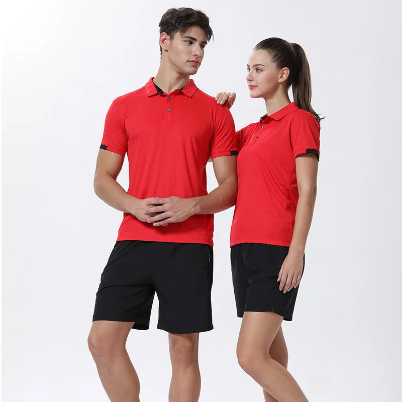 Customizable Male And Female Sports Polo, Company Logo/embroidery/personal Design. Breathable And Quick-drying 100% Fiber