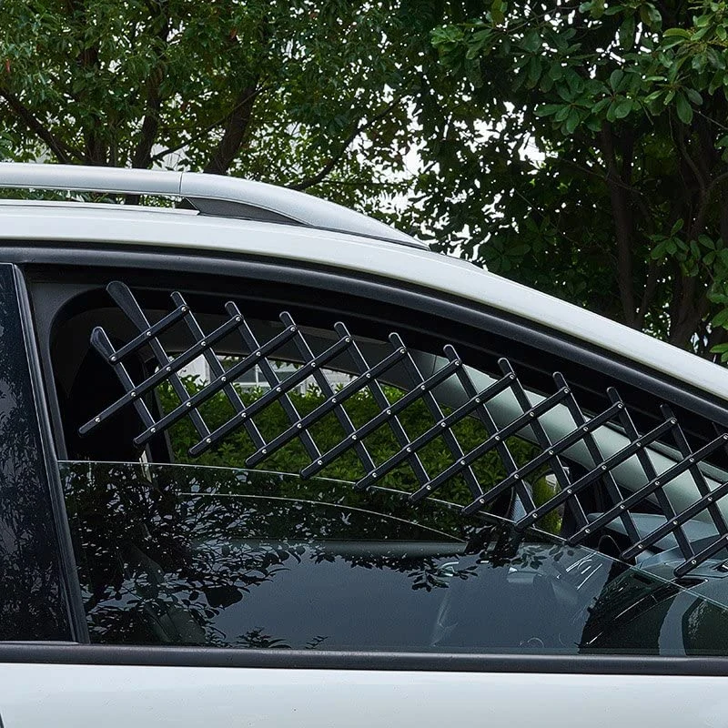 Car Window Pet Gate Pet Dog Puppy Ventilation Grill Safe Guard for Pet Travel Car Window Protection Mesh for Cars, Trucks & SUVs