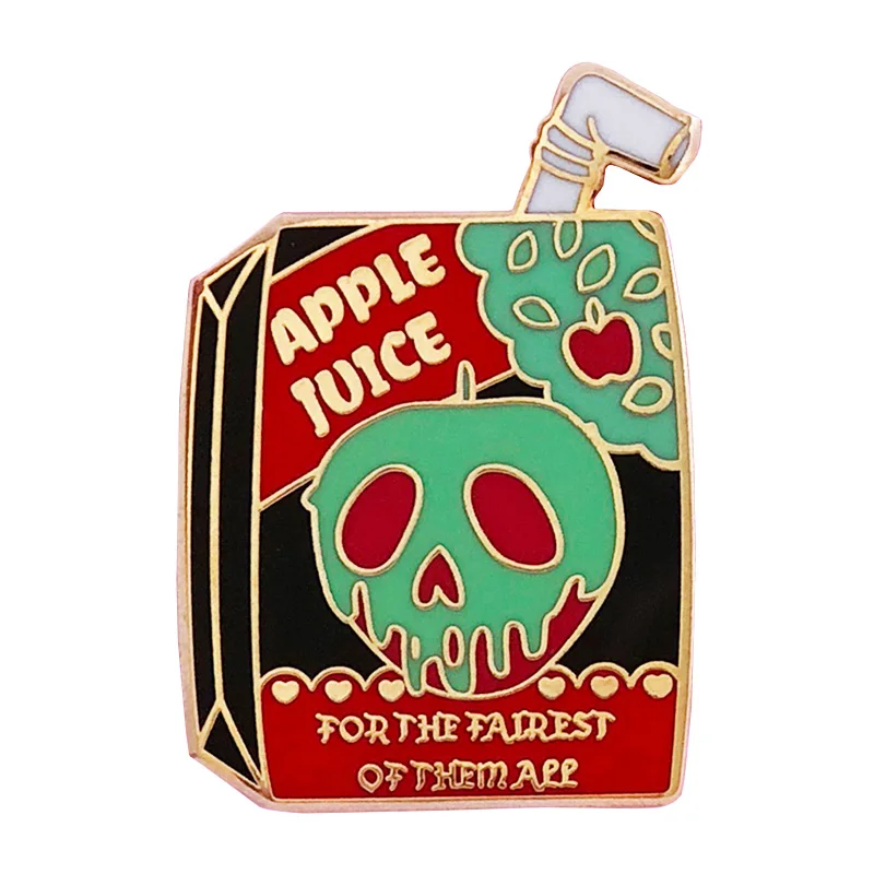 Goth Apple juice soot Enamel pin