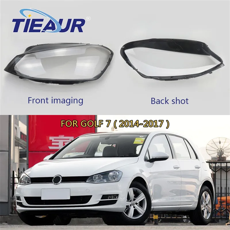 

For Golf 7 Headlights Transparent Lens Cover 2014-2017 Mask Headlights Shell Large Lampshade PC Lampshade 4Doors Replacement