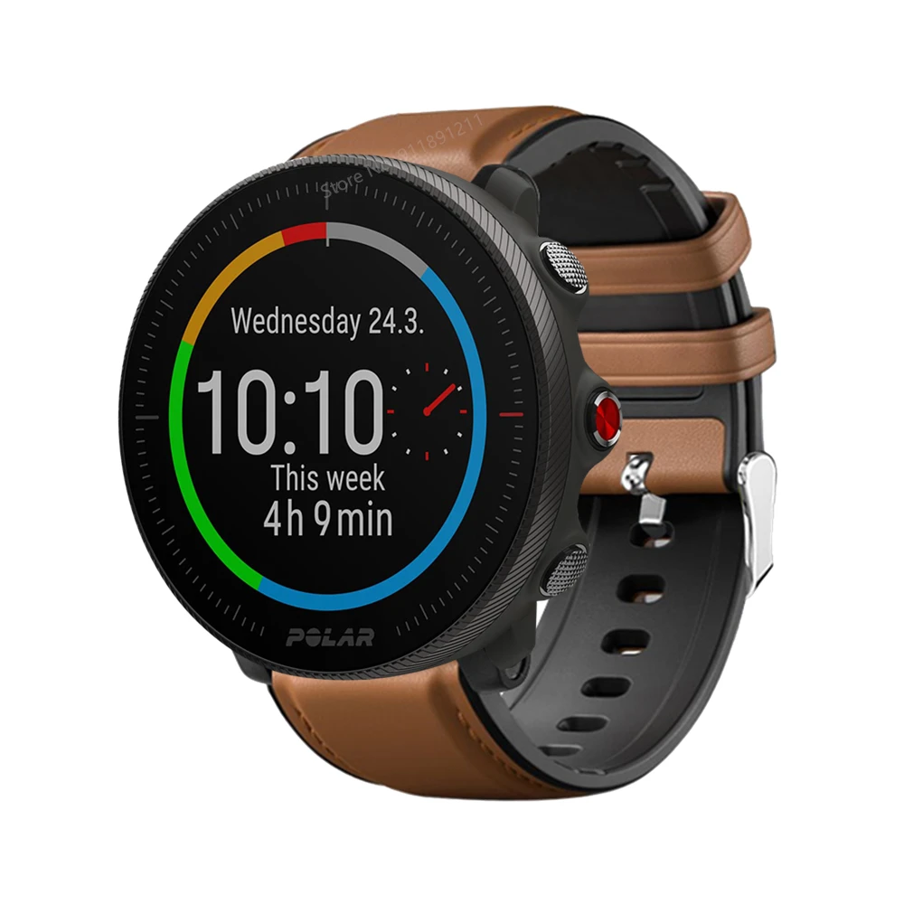 22mm Leder Silikon armband für Polar Vantage m m2 v3/Körnung x Pro Titan Sport Uhren armband Armband für Samsung Galaxy Uhr 3 45mm – Detail 3