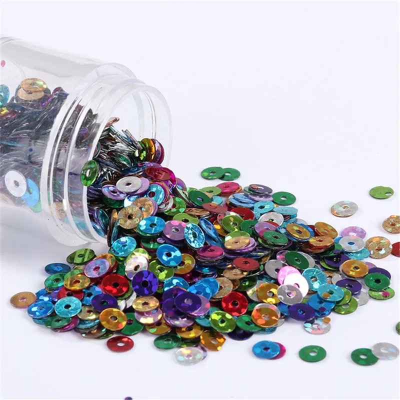 

2000p/10g 4mm Hologram Laser Sequins Craft PVC Flat Circle Spangle Sequin DIY Paillettes Clothing Sewing Accessories Lentejuelas