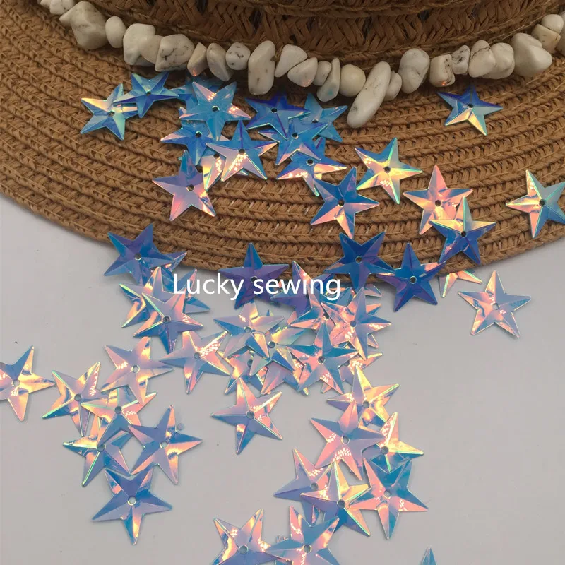 10g/Lot 15mm Golden Light Five Star Sequins PVC Paillettes Party Wedding Crafts DIY Sewing Clothes Lentejuelas Accessories