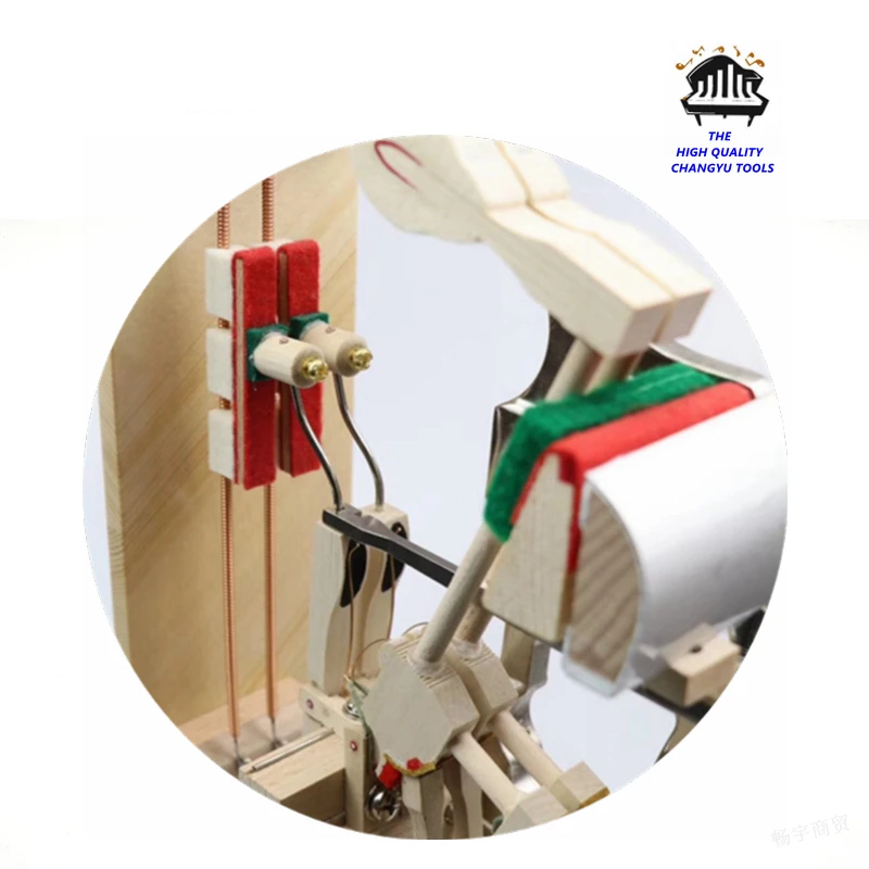 Alat kunci pas penyesuaian kawat peredam Piano, aksesori alat penyetel piano, bagian alat perbaikan piano