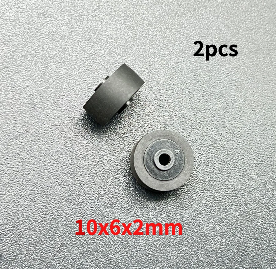 2pcs 10mm*6mm*2 wheel belt pulley rubber audio pressure pinch roller for vintage cassette deck tape recorder Stereo player