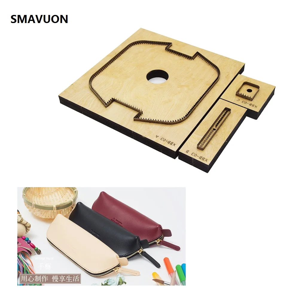 

Pencil Bag Leather Die Cutter, DIY Handmade Wood Cut Dies, Punch Tools, Suitable for Cut Die Machines