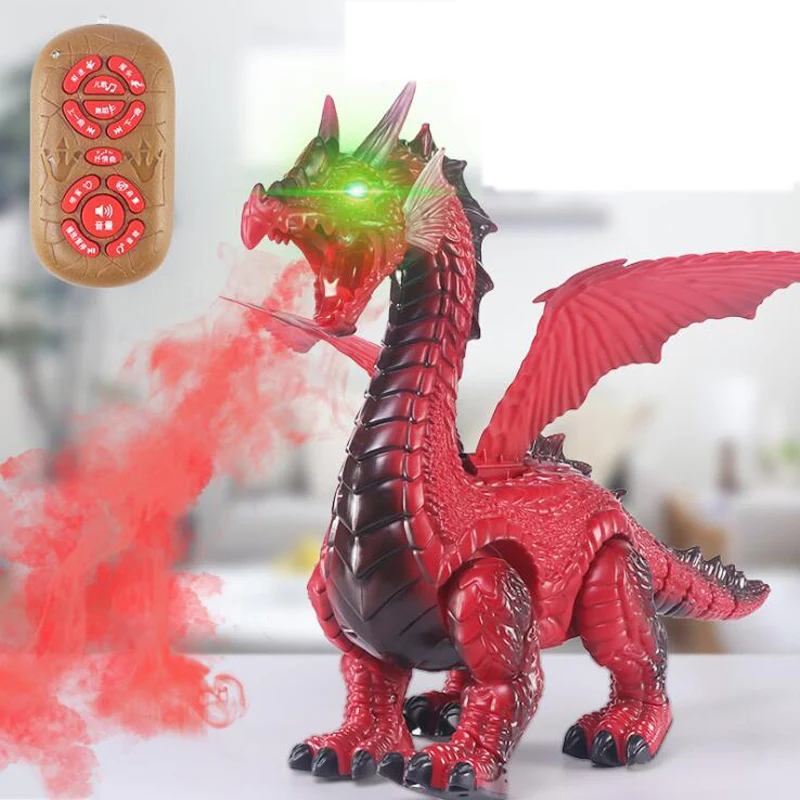 Remote Control Animal Toy Spray Dinosaur Remote Control Ice Dragon Fire Dragon Will Spray Fire Dragon Simulation Animal Model