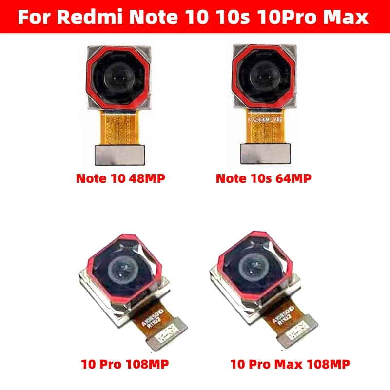 

For Xiaomi Redmi Note 10 Pro 10S Max Back Main Camera Module Red Mi Rear Backside Cam Flex Cable Repair Parts