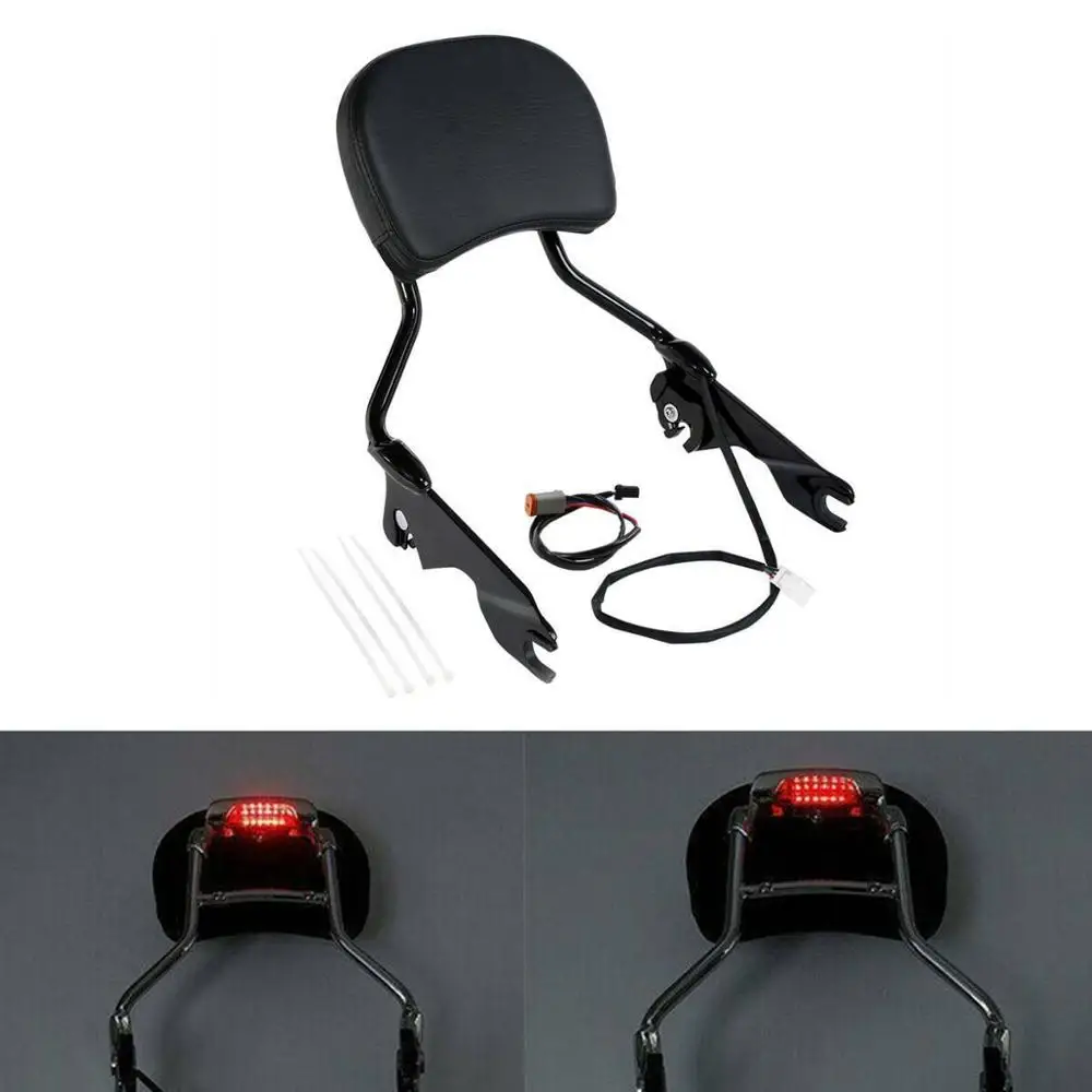 Motorcycle Rear Brake Light Sissy Bar Luggage Rack Docking Kit For Harley Touring 2009-2013