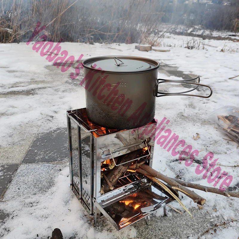 ステンレス鋼の折りたたみ式木製ストーブ,バーベキューオーブン,ピクニックストーブ,アルコールストーブの付属品