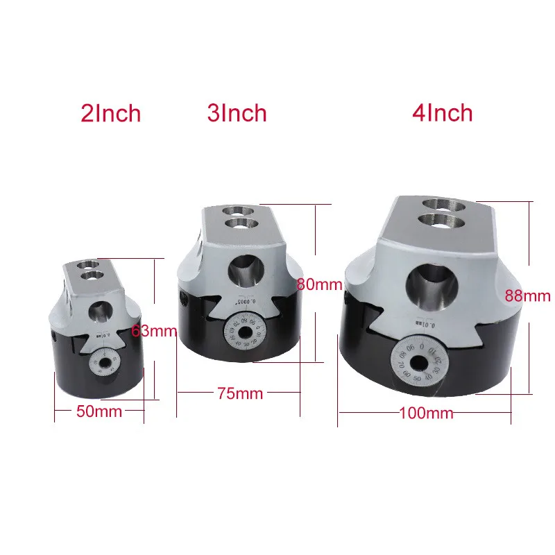 3Inch 75mm Boring Head 0.005''Lathe Milling Tool Holder Shank  +3 Wrench  For 3/4'' Hole Boring Cut