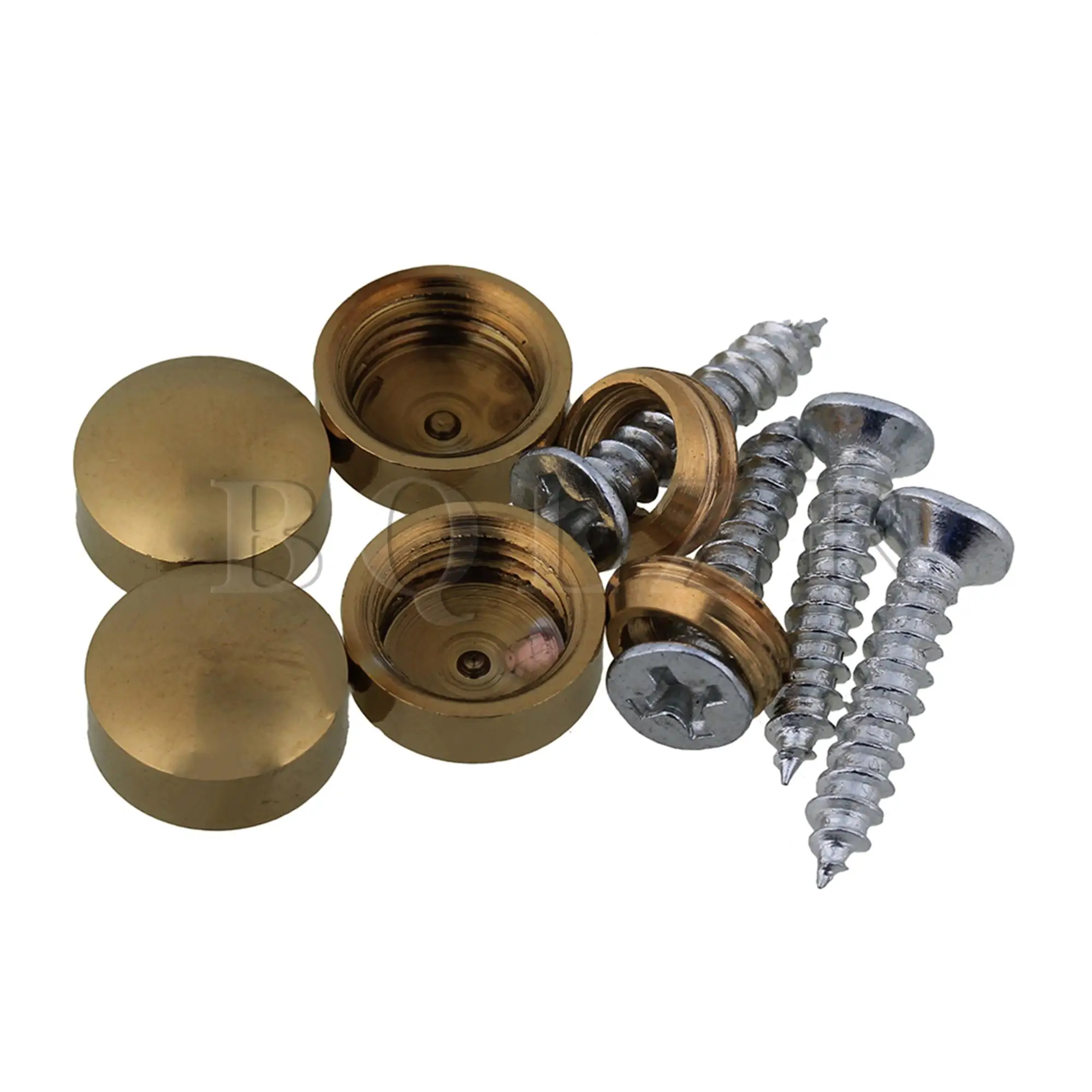 BQLZR 24Pcs 9.3mm Diameter Golden Copper Decorative Cap Nails Furniture Table Mirror Tack Nails