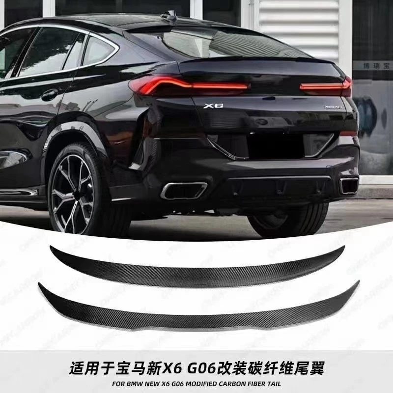 

for BMW X6 G06 F96 X6M 2020+ high quality mp/PRO style Carbon Fiber Rear Roof Spoiler Wing Trunk Lip Boot Cover Car Styling