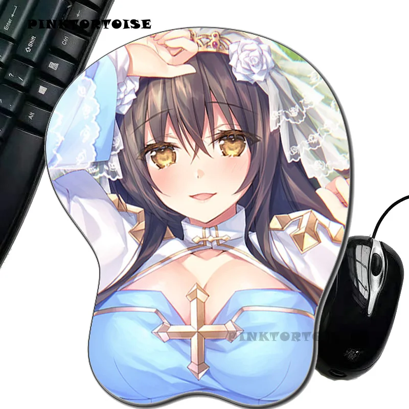 

PINKTORTOISE anime archbishop Silicon 3D chest Mouse Pad Ergonomic Mouse Pad Gaming Mouse Pad