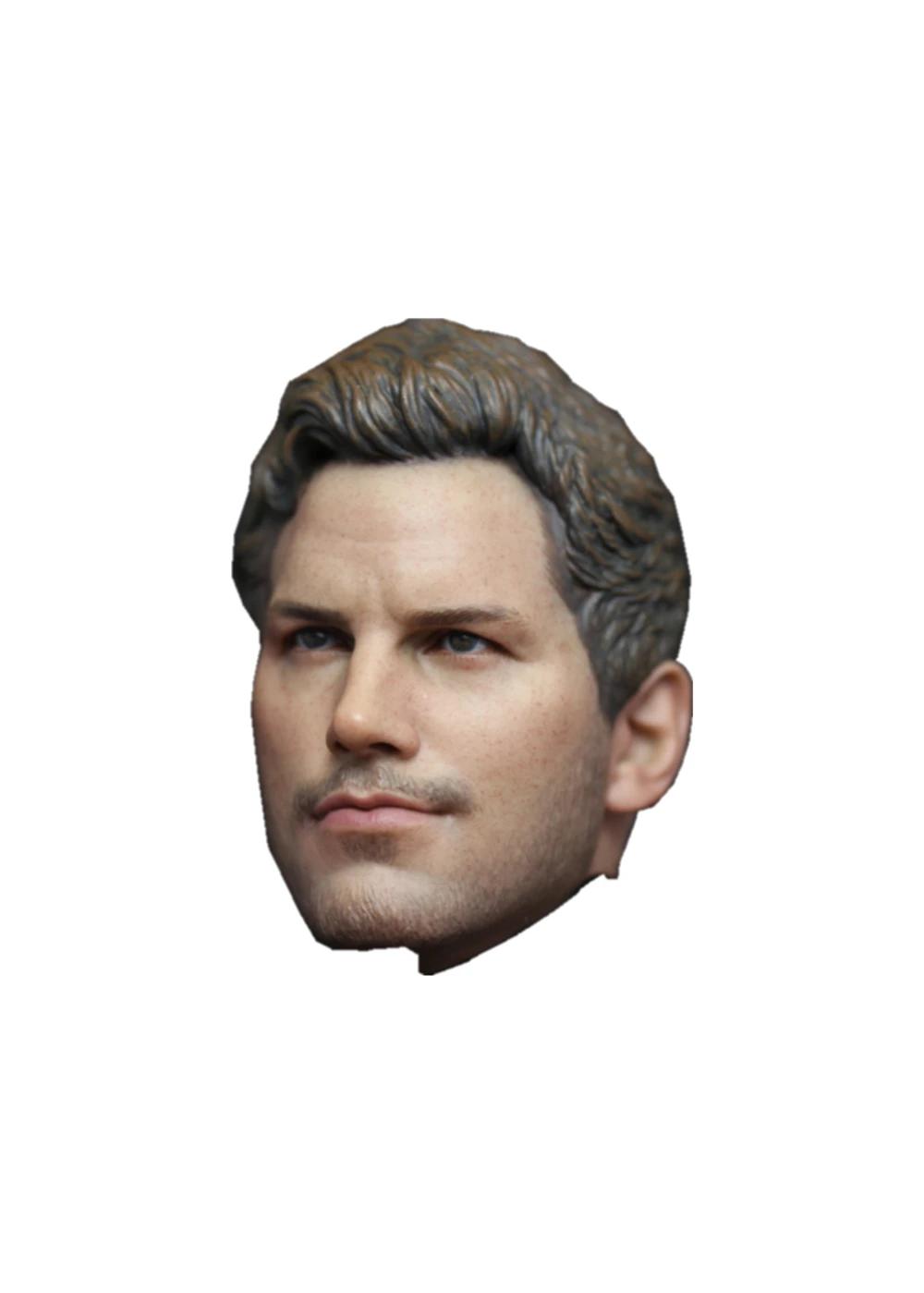 1/6 Scale Head Carving Star-Lord Peter Quayle Male  Model PVC Curly Hair Suitable For 12Inch Action Figure Body Doll