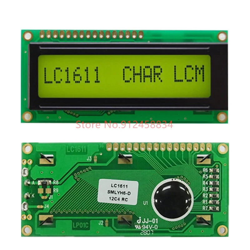 1601 16x1 وحدة عرض إل سي دي 80x36 ملم أزرق أو أخضر 1601A