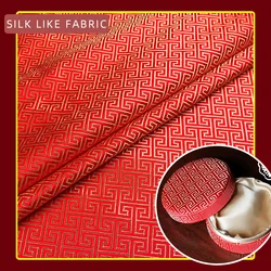 Chinese brocade imitation silk fabric for dress designer sewing cheongsam and kimono damask jacquard patchwork clothing material