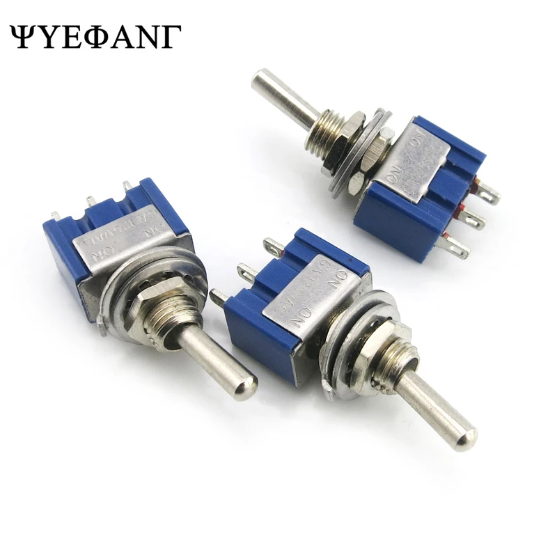 5Pcs/lot Miniature Toggle Switch MTS-102 SPDT 6A 125VAC/3A 250VAC Mini Switch Lever Switch 3 Pin ON/ON High quality