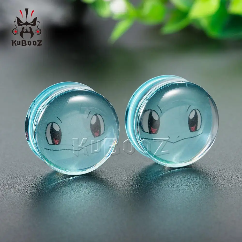 KUBOOZ Piercing 1 Pair Ear Gauges Flesh Tunnels and Plugs Acrylic Saddle Stretchers Size 0g 8mm to 1 inch 25mm.