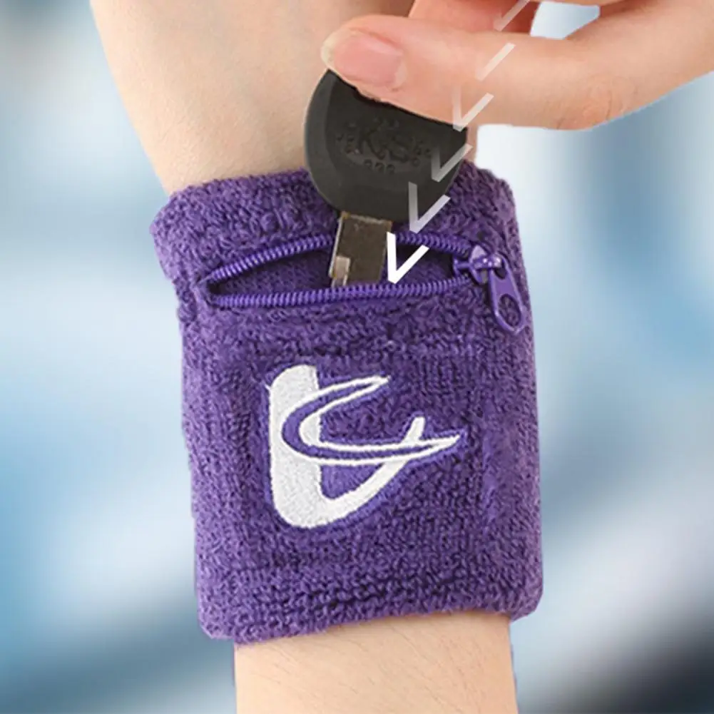 Unisex Wristband Embroidered Sports Sweatband Portable Good Elasticity  Practical Running Wrist Sweatband