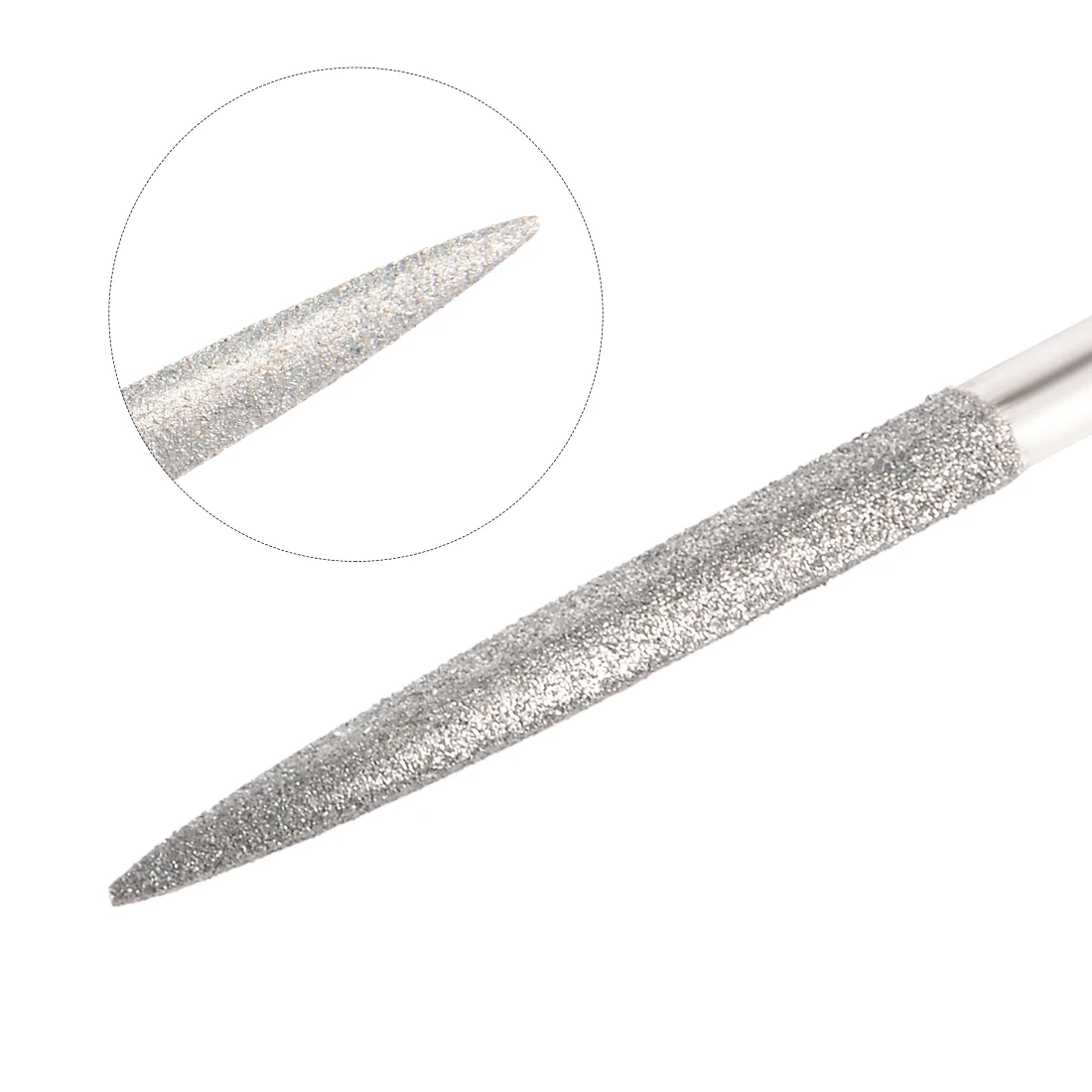 uxcell 3mm x 140mm Half Round Diamond Needle File 150 Grit