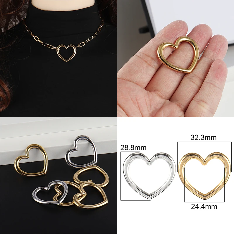 5pcs/lots Stainless Steel Round Charms For Jewelry DIY Making Love Heart Charm Pendants Accessories Geometric Earrings