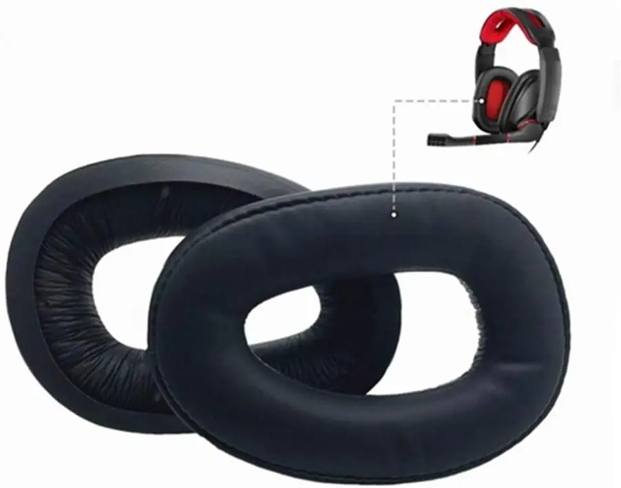 GSP 300 قطع الأذن استبدال بطانة للأذن وسائد سنهيسر GSP 300 ، GSP 301 ، GSP 302 ، GSP 303 ، GSP 350 سماعات الألعاب