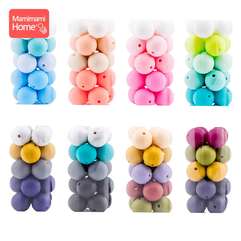 30Pc 12mm Silicone Beads Baby Teether Food Grade Silicone Bead DIY Pacifier Chain Teething Necklace Baby Accessories Newbron Toy