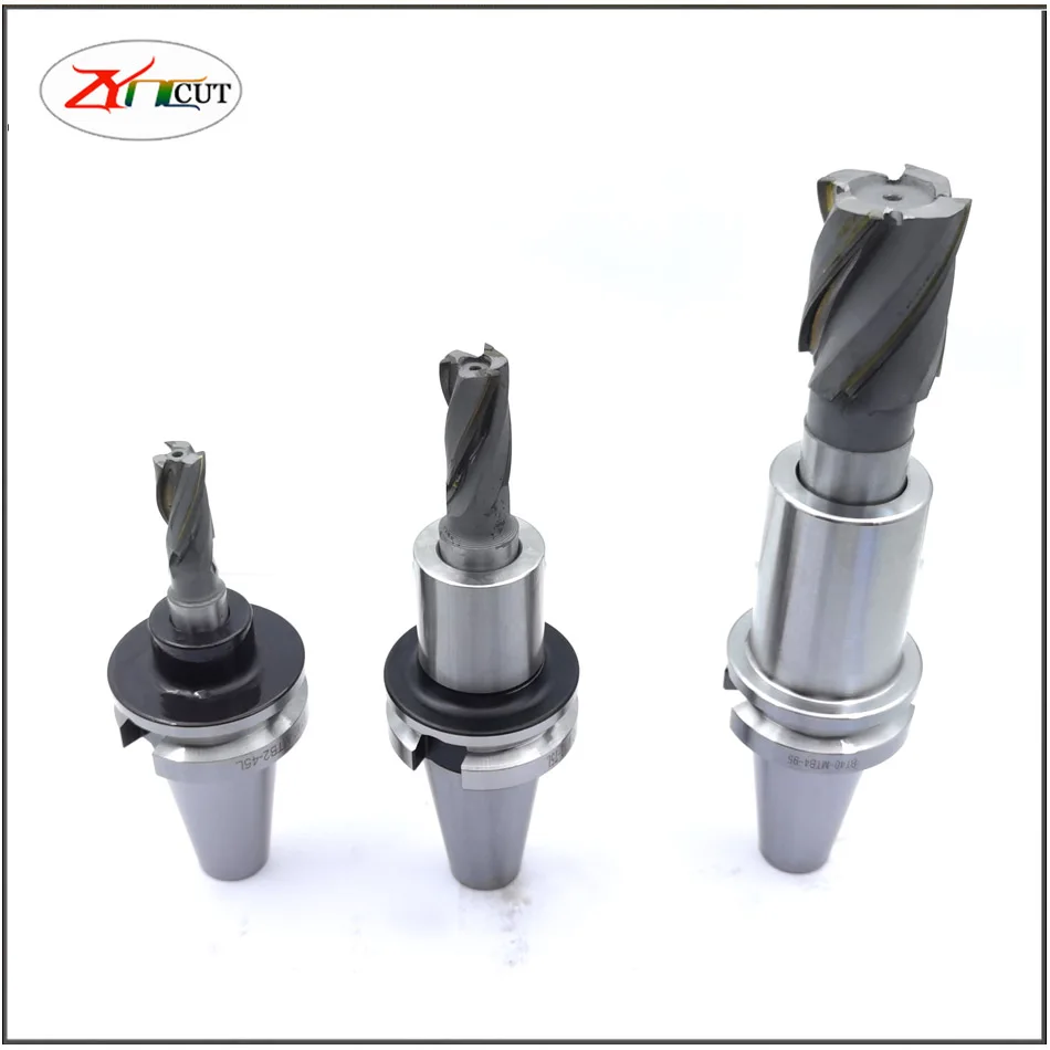 MT2 MT3 20/25/30/35/40/50mm High speed steel insert carbide Straight edge milling cutter End mill with taper shank with welding