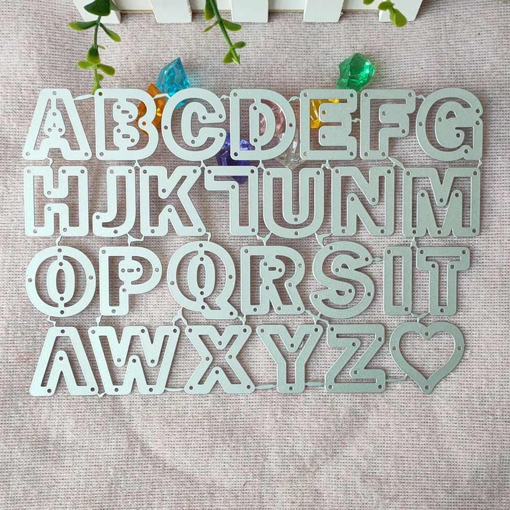 New Double Deck Large Big Alphabet Set Die Cut Letter Metal Cutting Dies Stencil Scrapbooking goffratura francobolli e matrici artigianali