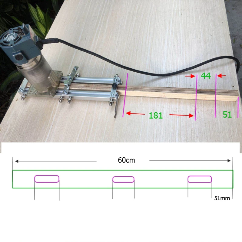 Localizador de punzón 2 en 1, conector Invisible, sujetador, máquina de recorte, accesorio de ranurado para muebles, armario, herramientas de bricolaje para carpintería