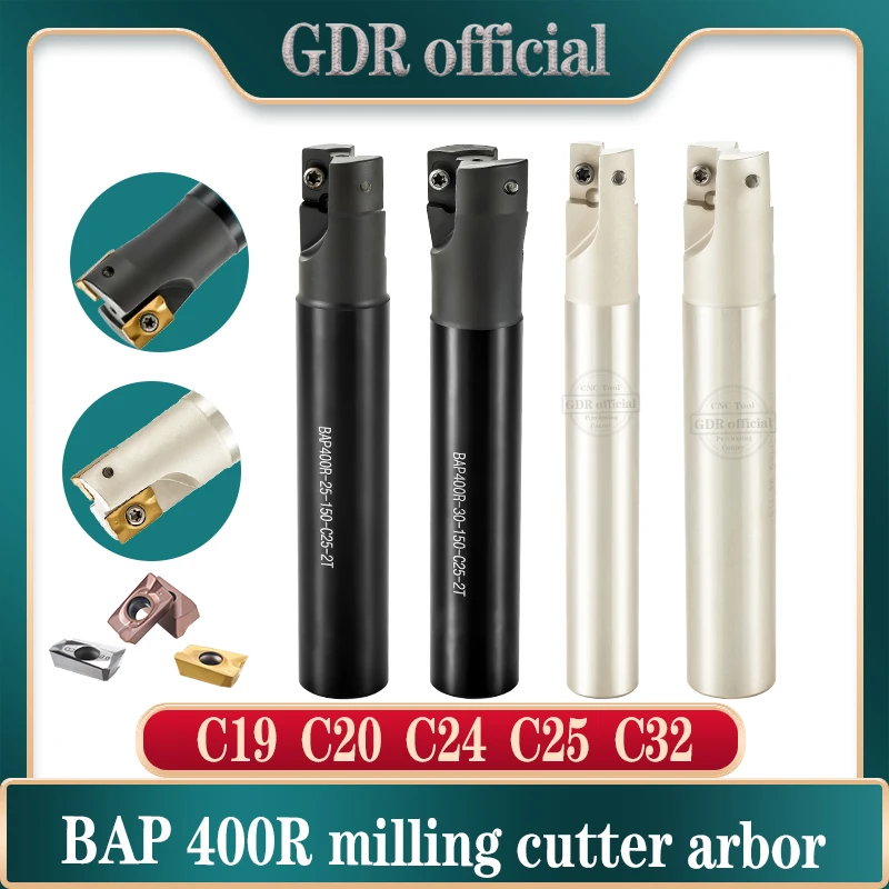 BAP 400R milling cutter arbor Right angle 90 deg for APM1604 inserts C19 C20 C24 C25 C26 C28 C32 2T 3T milling cutter arbor