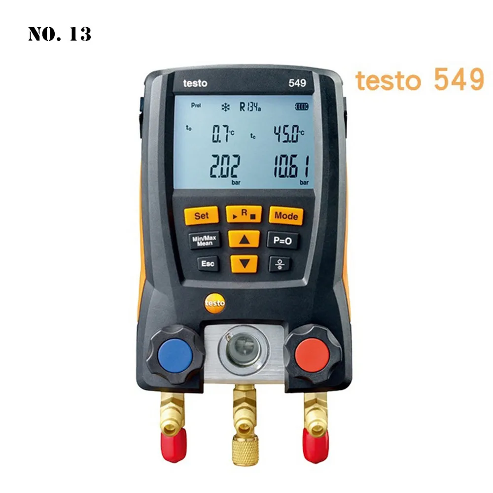 Testo 549 Refrigeration Guage HVAC Manifold Gauge Set 0560/0550 LCD Digital Manometer Tool Pressure Gauge Digital Manifold Gaug