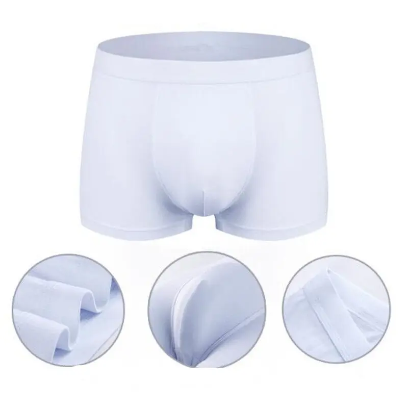 6 Pack White Men Boxers Shorts Underwear Bottom Cotton Modal Knickers Boy Panties Underpants Marry Undies Homme Tighty-whities