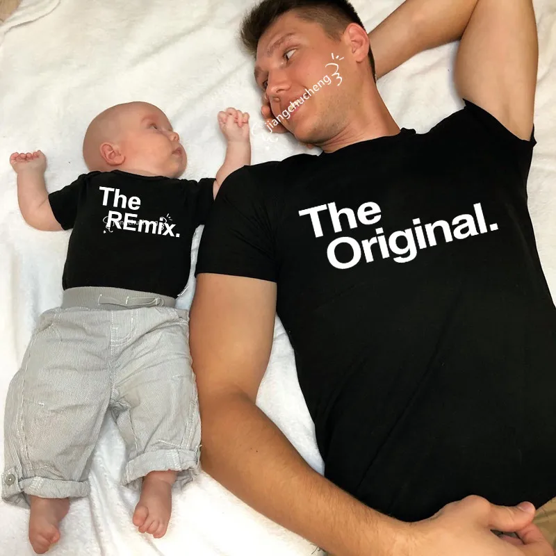 Funny Family Matching Outfits Daddy Mom Kids T-shirt Baby Bodysuits Family Look Cotton Father Son Clothes Father\'s Day Gift